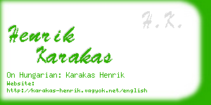 henrik karakas business card